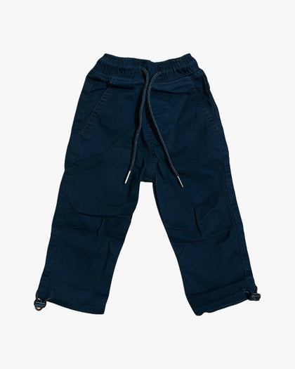 Boys' Black Utility Joggers — Adjustable Hem