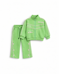 Girls' Zip Track Set with Snap Hem - Green