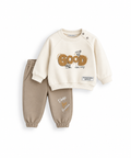 Boys' Good Vibes Fleece Set - Taupe