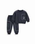 Boys' Piped Cargo Fleece Set - Navy