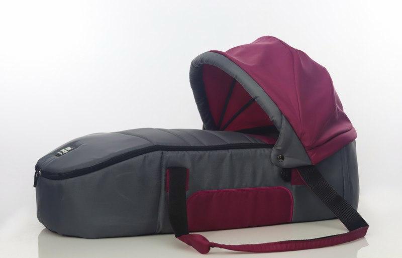Universal Baby Carry Cot Uni Baby - Burgundy*Gray