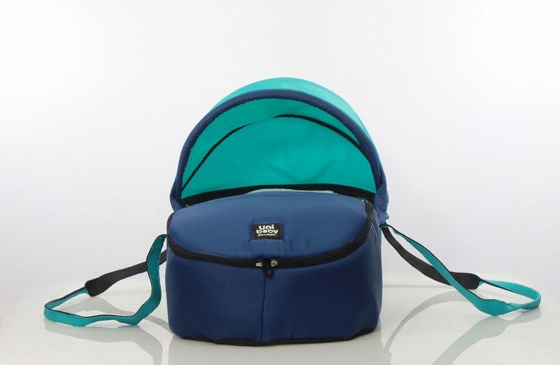 Universal Baby Carry Cot Uni Baby - Aqua Green*Navy