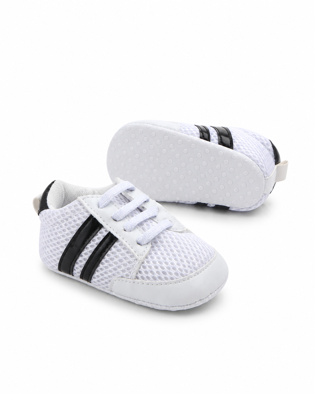 Sporty Stripes Canvas Baby Trainers