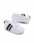 Sporty Stripes Canvas Baby Trainers