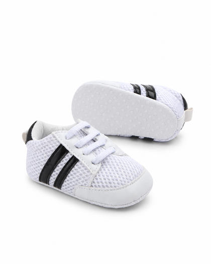 Sporty Stripes Canvas Baby Trainers
