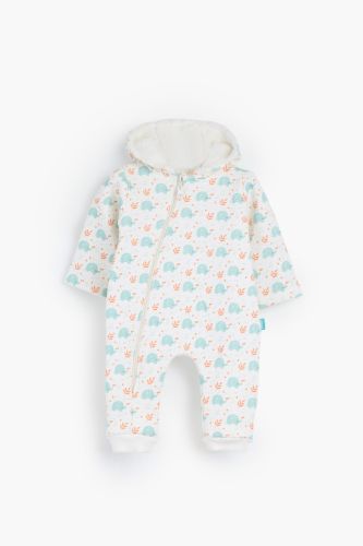 Love elephant Hooded printed Romper