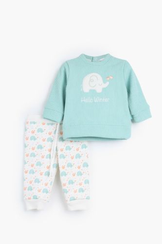 Love elephant Rouned Printed Set