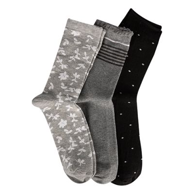 A Pack Of 3 Pieces Long Printed Socks MultiColoure