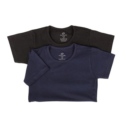 عبوة من 2 قميص داخلي نصف كم متعدد الألوان للأولاد