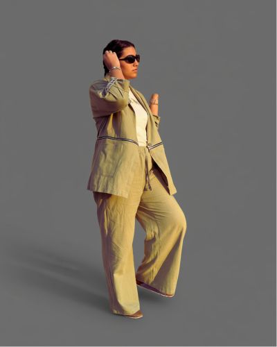 Nyllya zipper blazer 