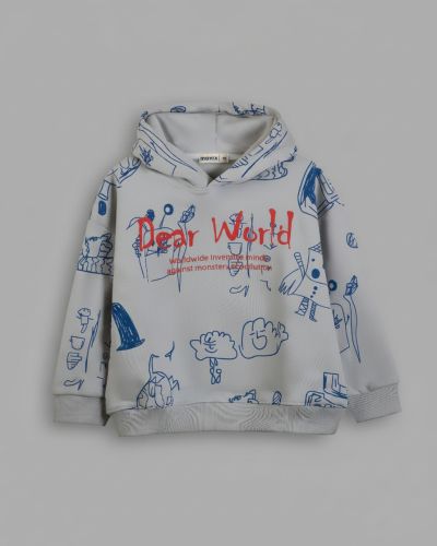 Dear World printed hoodie 