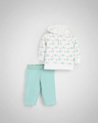 طقم مزود بقبعة وطباعة فيل محب للأطفال