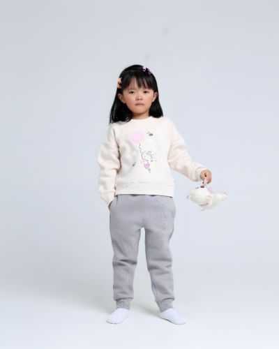 طقم أرنب مضحك المستدير