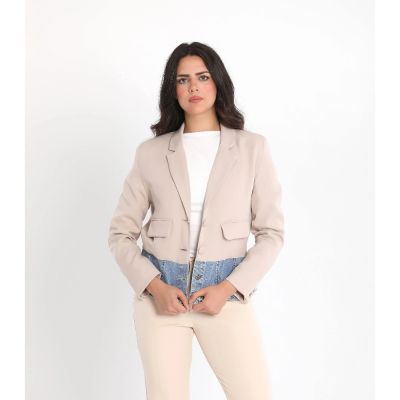 Women’s Jean-ius Blazer with Denim Waist Detail