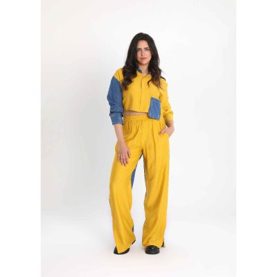 Women’s Jean-tastic Two-Piece Suit with Denim Accents