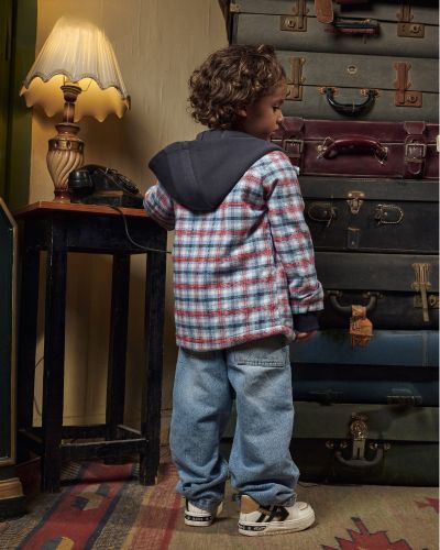 Kids Plaid Hooded Sweatshirt