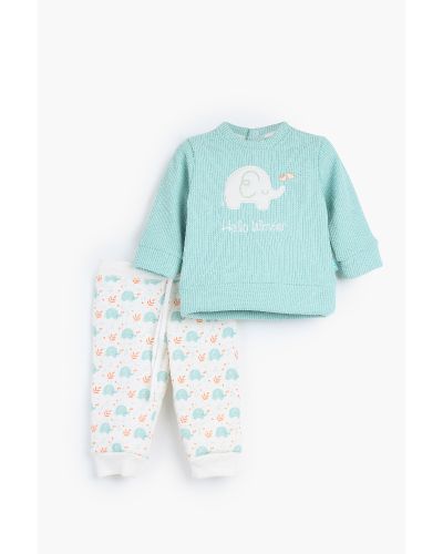 Love elephant Rouned Printed Set