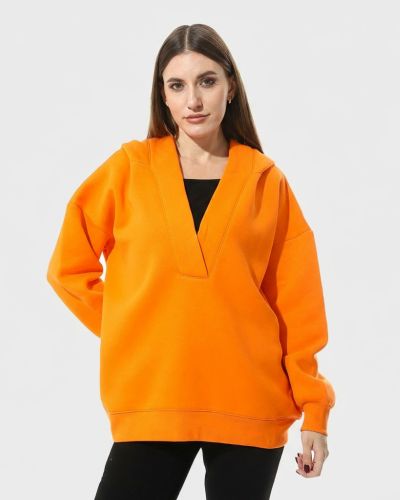 Orange hoodie with a modern cut from Defect