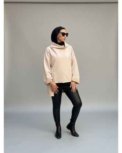 Drape Turtleneck Top