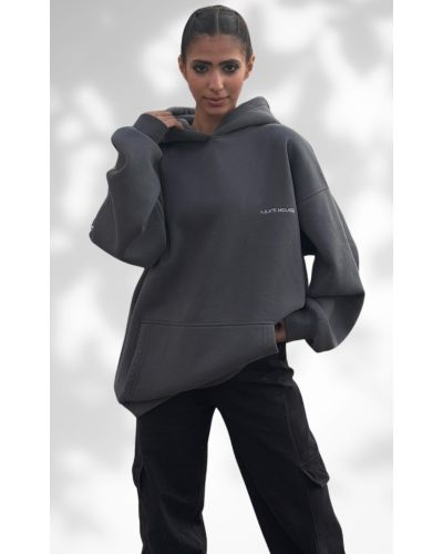 Unisex Hoodie Grey with yellow logo