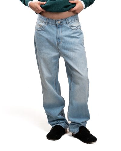 Wide Leg Jeans - Light Blue