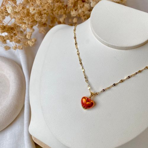Polished Dual-Tone Copper Gold Necklace