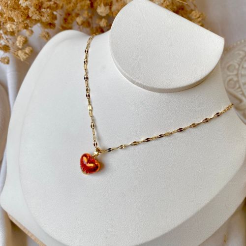 Polished Dual-Tone Copper Gold Necklace