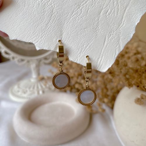Shiny Hoop Earrings