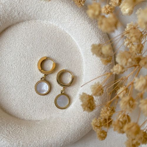Shiny Hoop Earrings