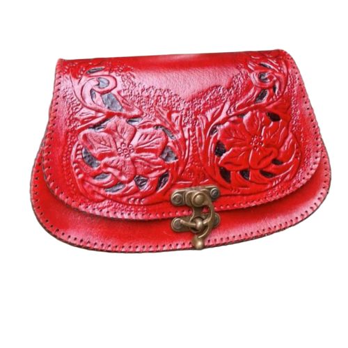 red bag flower carving