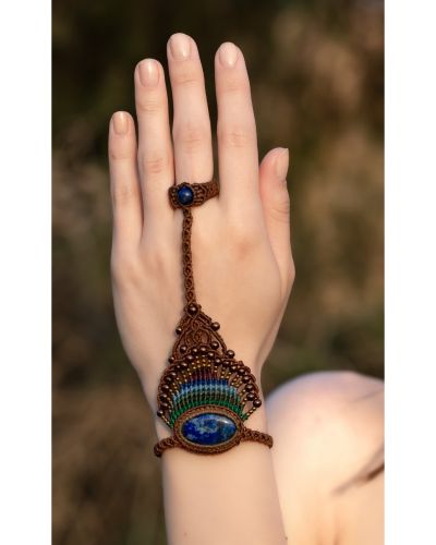 Lapis lazuli slave macrame bracelet 
