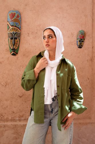 Dalida shirt-Olive-S/M