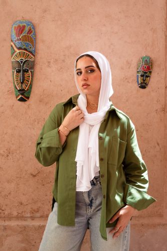 Dalida shirt-Olive-S/M
