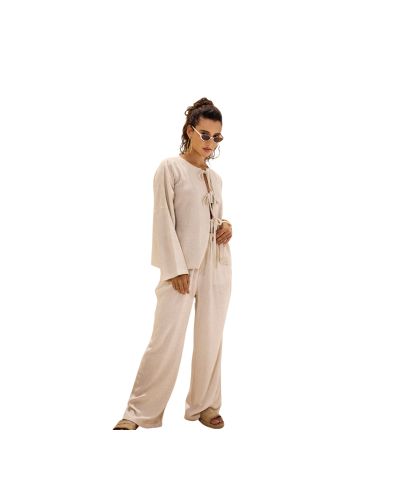 Pure Beige Linen Set