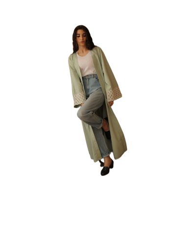Hand-made Sleeve Crinkle Cardigan