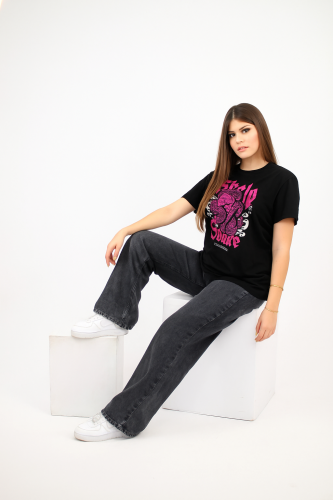 T-shirt -Black-S