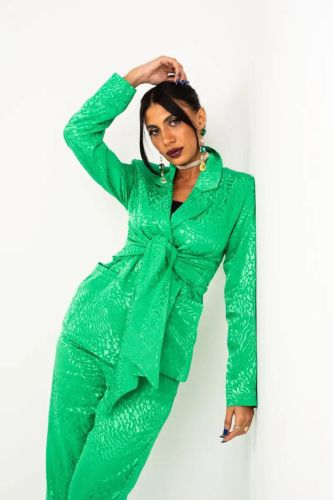 Emerald Green Blazer-Emerald-S