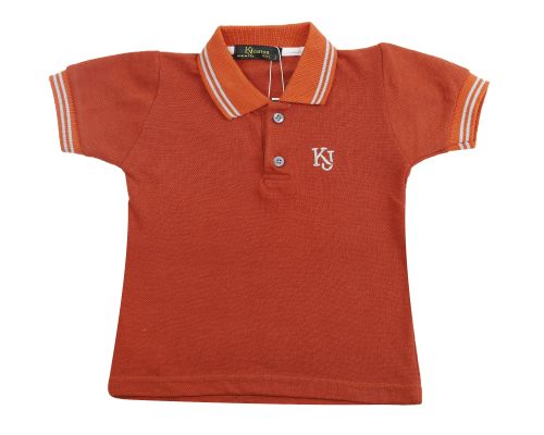 Boy Basic Polo Shirt-Brown-12 mth