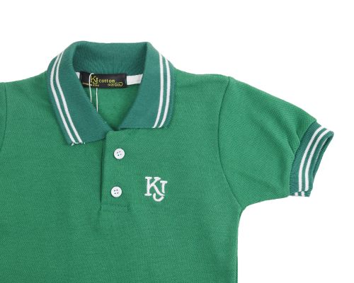 Boy Basic Polo Shirt-Green-12 mth