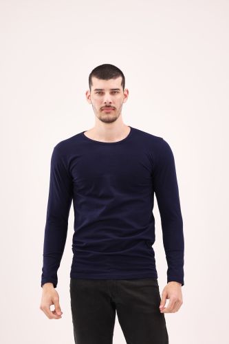 Men's Long Sleeve-Navy-M