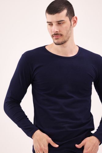 Men's Long Sleeve-Navy-M