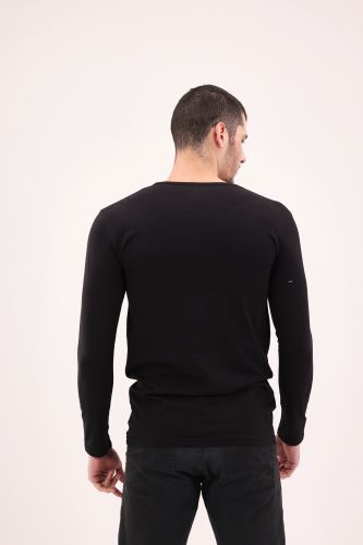Men's Long Sleeve-Black-M