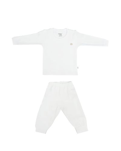 Baby Thermal Set-White-0-3 mth
