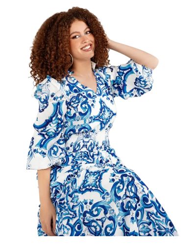 Blue Floral Dress