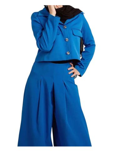 Royal Blue Cropped Blazer