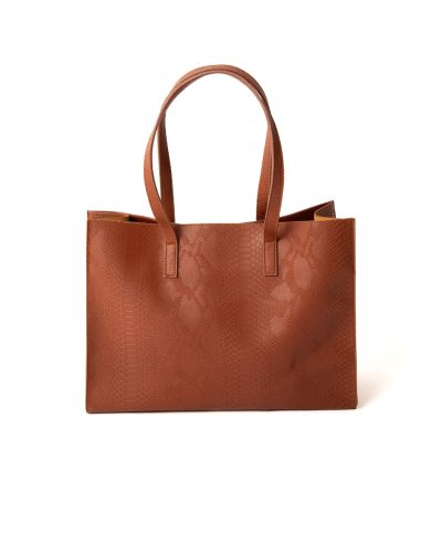  Havane Leather Tote Bag 