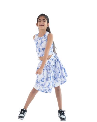 Skirt set-Blue-8 yrs