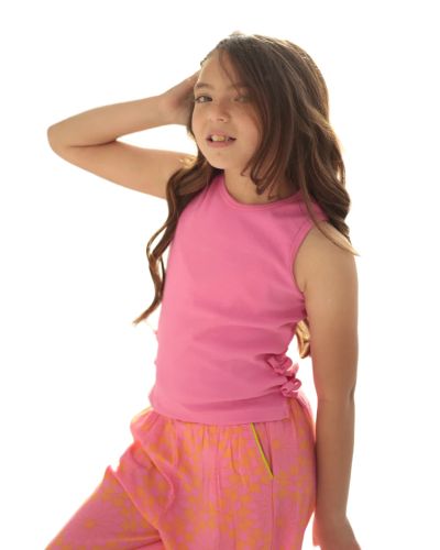 Sleeves Top-Pink-6 yrs