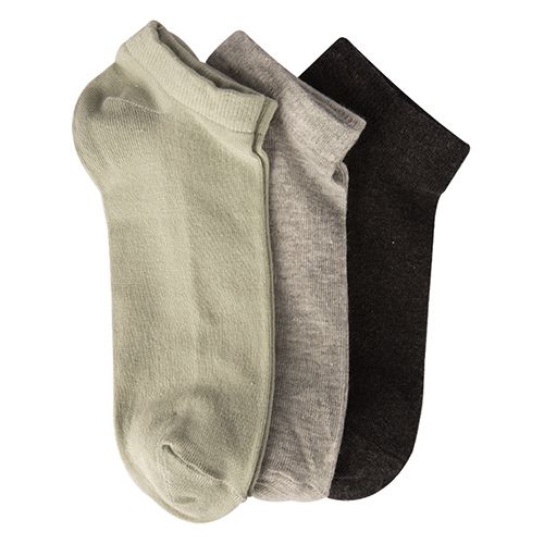 A Pack Of 3 Pieces LowCut Plain Socks MultiColoure
