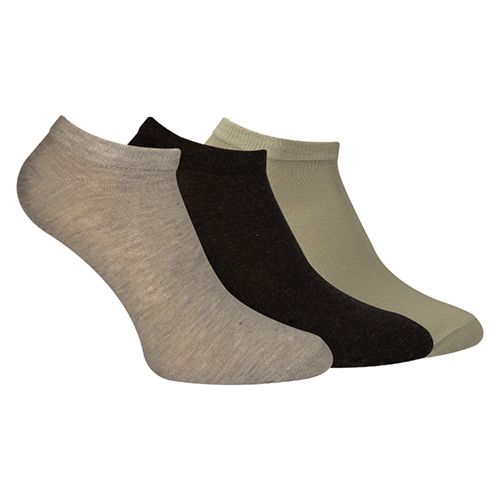 A Pack Of 3 Pieces LowCut Plain Socks MultiColoure